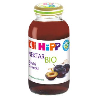 HiPP Nektar Bio, śliwka i gruszka, po 4 miesiącu, 200 ml - zdjęcie produktu