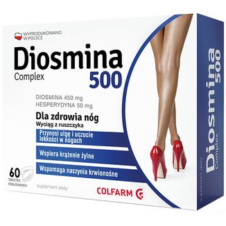 Diosmina 500 Complex, 60 tabletek powlekanych - zdjęcie produktu