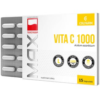 Max Vita C 1000, 15 kapsułek USZKODZONE OPAKOWANIE - zdjęcie produktu