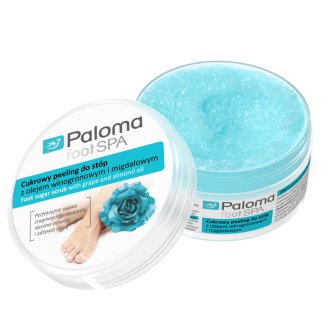 Paloma Foot Spa, cukrowy peeling do stóp z olejkiem winogronowym i migdałowym, 125 ml - zdjęcie produktu