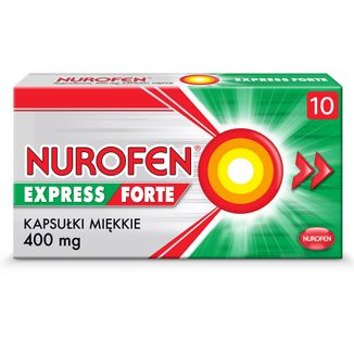 Nurofen Express Forte 400 mg, 10 kapsułek miękkich - zdjęcie produktu