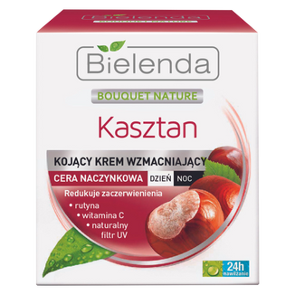 Bielenda Kasztan, krem kojący wzmacniający na dzień i na noc, cera naczynkowa, 50 ml USZKODZONE OPAKOWANIE - zdjęcie produktu
