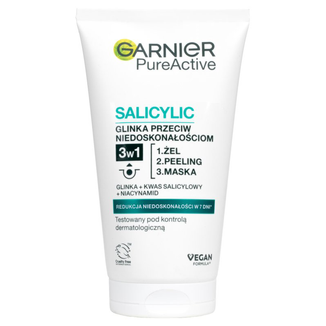 Garnier Czysta Skóra, żel do mycia + peeling + maseczka 3w1, 150 ml - zdjęcie produktu