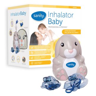 Sanity Baby AP 2116, inhalator kompresorowy dla dzieci i dorosłych, Króliczek - zdjęcie produktu