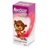Apetizer Junior, syrop dla dzieci powyżej 3 roku, smak malinowo-porzeczkowy, 100 ml USZKODZONE OPAKOWANIE - miniaturka zdjęcia produktu