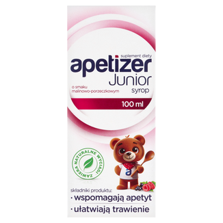 Apetizer Junior, syrop dla dzieci powyżej 3 roku, smak malinowo-porzeczkowy, 100 ml - zdjęcie produktu