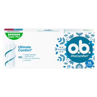 O.B. ProComfort, tampony higieniczne, Super Plus, 16 sztuk USZKODZONE OPAKOWANIE - zdjęcie produktu