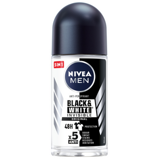Nivea Men Black & White Invisible, antyperspirant roll-on dla mężczyzn, 48h, Original, 50 ml - zdjęcie produktu