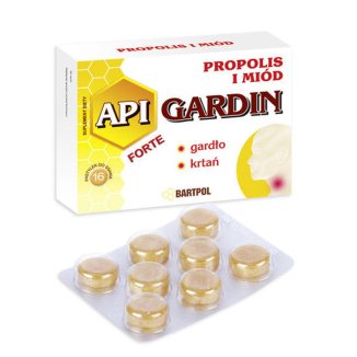 Api Gardin Forte Propolis i Miód, 16 pastylek do ssania KRÓTKA DATA - zdjęcie produktu