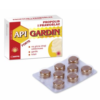 Api Gardin Forte, z Propolisem i prawoślazem, smak wiśniowy, 16 pastylek do ssania - zdjęcie produktu