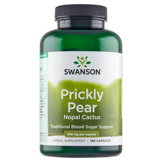 Swanson Prickly Pear Nopal Cactus, 180 kapsułek USZKODZONE OPAKOWANIE - zdjęcie produktu