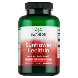 Swanson, Sunflower Lecithin, lecytyna słonecznikowa 1200 mg, 90 kapsułek - zdjęcie produktu