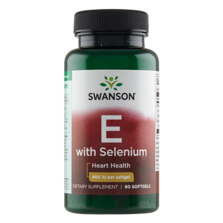 Swanson E with Selenium, witamina E i selen, 90 kapsułek - zdjęcie produktu