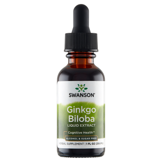 Swanson Ginkgo Biloba Liquid Extract, miłorząb dwuklapowy, 29,6 ml - zdjęcie produktu