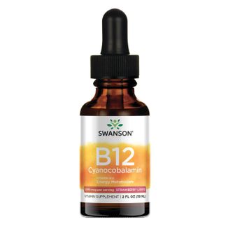 Swanson B-12 Sublingual Liquid, witamina B12 25 μg, 59 ml - zdjęcie produktu