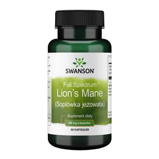 Swanson Lion's Mane Mushroom, soplówka jeżowata, 60 kapsułek - zdjęcie produktu