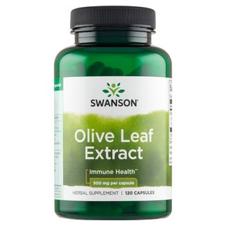 Swanson Swanson Olive Leaf Extract, liść oliwny 500 mg, 120 kapsułek - zdjęcie produktu
