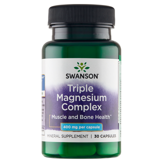 Swanson Triple Magnesium Complex, magnez 400 mg, 30 kapsułek - zdjęcie produktu