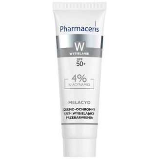 Pharmaceris W Melacyd,dermo-ochronny krem wybielający przebarwienia na dzień, SPF 50+, 30 ml - zdjęcie produktu