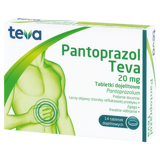 Pantoprazol Teva 20 mg, 14 tabletek dojelitowych USZKODZONE OPAKOWANIE - zdjęcie produktu