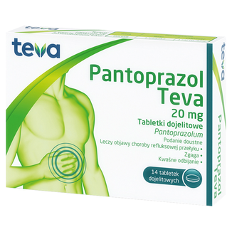 Pantoprazol Teva 20 mg, 14 tabletek dojelitowych - zdjęcie produktu