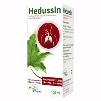 Hedussin 33 mg/4 ml, syrop wykrztuśny dla dzieci i dorosłych, 100 ml - zdjęcie produktu