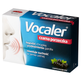 Vocaler, czarna porzeczka, 12 pastylek do ssania KRÓTKA DATA - miniaturka zdjęcia produktu