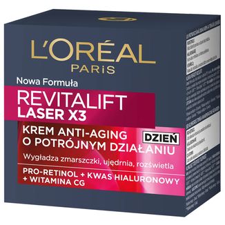 L'oreal Revitalift Laser X3, krem anti-age o potrójnym działaniu, 50 ml - zdjęcie produktu