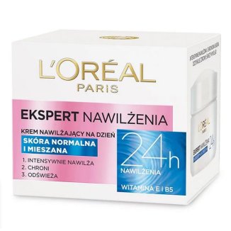 L’Oreal Ekspert Nawilżenia 24h (Triple Active), krem nawilżający na dzień, skóra normalna i mieszana, 50 ml - 2 L’Oreal Ekspert Nawilżenia 24h (Triple Active), krem nawilżający na dzień, skóra normalna i mieszana, 50 ml - 2 - zdjęcie produktu