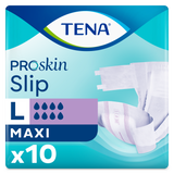 Tena Slip ProSkin, pieluchomajtki, rozmiar L, 92-144 cm, Maxi, 10 sztuk - miniaturka zdjęcia produktu