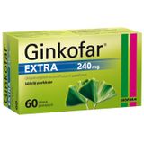 Ginkofar Extra 240 mg, 60 tabletek powlekanych USZKODZONE OPAKOWANIE Ginkofar Extra 240 mg, 60 tabletek powlekanych USZKODZONE OPAKOWANIE - miniaturka zdjęcia produktu