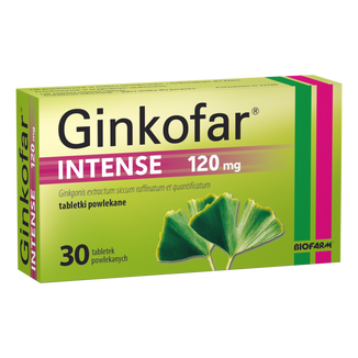 Ginkofar Intense 120 mg, 30 tabletek powlekanych - zdjęcie produktu