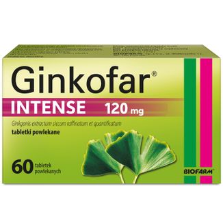 Ginkofar Intense 120 mg, 60 tabletek powlekanych - zdjęcie produktu