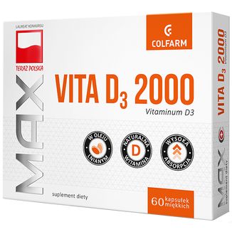 Max Vita D3 2000, 60 kapsułki - zdjęcie produktu