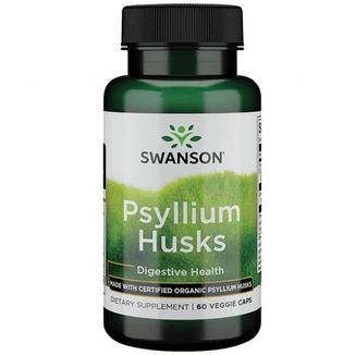 Swanson Psyllium Husk, babka jajowata, 60 kapsułek wegetariańskich - zdjęcie produktu