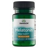 Swanson Melatonin, melatonina 500 mcg, 60 kapsułek wegetariańskich - miniaturka zdjęcia produktu