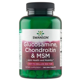 Swanson Glucosamine Chondroitin & MSM, glukozamina, chondroityna i MSM, 360 tabletek mini - zdjęcie produktu