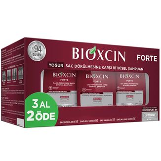 Bioxcin Dermagen Forte, szampon przeciw silnemu wypadaniu włosów, 3 x 300 ml - zdjęcie produktu