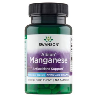 Swanson Albion Manganese, chelat manganu, 180 kapsułek - zdjęcie produktu