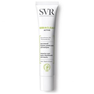 SVR SebiaClear Active, krem aktywny o intensywnym działaniu przeciw niedoskonałościom skóry, 40 ml - zdjęcie produktu