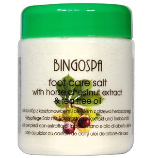 Bingospa, sól do stóp z ekstraktem z kasztanowca i olejkiem z drzewa herbacianego, 550 g - zdjęcie produktu