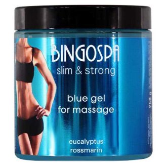Bingospa Slim & Strong, żel niebieski z eukaliptusem i rozmarynem, 250 g - zdjęcie produktu