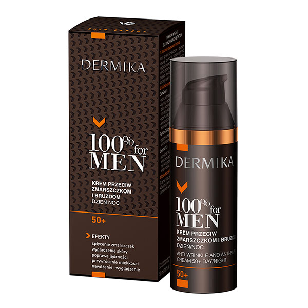 Dermika Dermika Men, krem przeciw zmarszczkom i bruzdom 50+, na dzień i na noc, 50 ml
