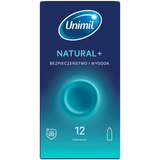 Unimil Natural+, prezerwatywy klasyczne, 12 sztuk Unimil Natural+, prezerwatywy klasyczne, 12 sztuk - miniaturka zdjęcia produktu
