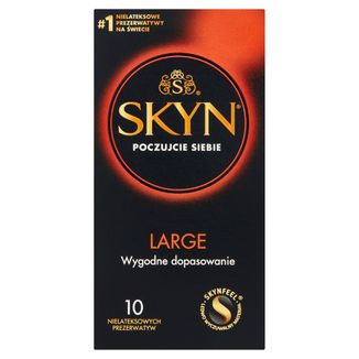 Unimil Skyn Large, prezerwatywy nielateksowe, wygodne dopasowanie, 10 sztuk - zdjęcie produktu