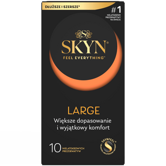 Unimil Skyn Large, prezerwatywy nielateksowe, wygodne dopasowanie, 10 sztuk Unimil Skyn Large, prezerwatywy nielateksowe, wygodne dopasowanie, 10 sztuk - zdjęcie produktu