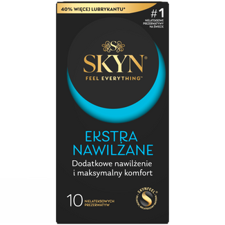 Unimil Skyn Ekstra Nawilżane, prezerwatywy nielateksowe, 10 sztuk - zdjęcie produktu