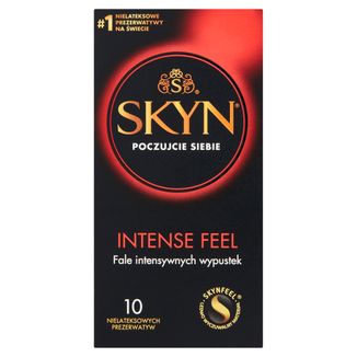 Unimil Skyn Intense Feel, prezerwatywy nielateksowe z wypustkami, 10 sztuk - zdjęcie produktu