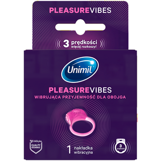 Unimil Pleasure vibes, nakładka wibracyjna, 3 poziomy intensywności, 1 sztuka - zdjęcie produktu
