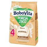 BoboVita Porcja Zbóż Kaszka manna, mleczna, bez dodatku cukru, po 4 miesiącu, 210 g - miniaturka zdjęcia produktu